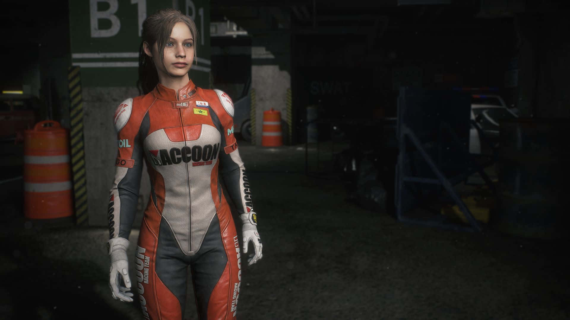Claire Redfield Visits Racoon City In Resident Evil 2 Background