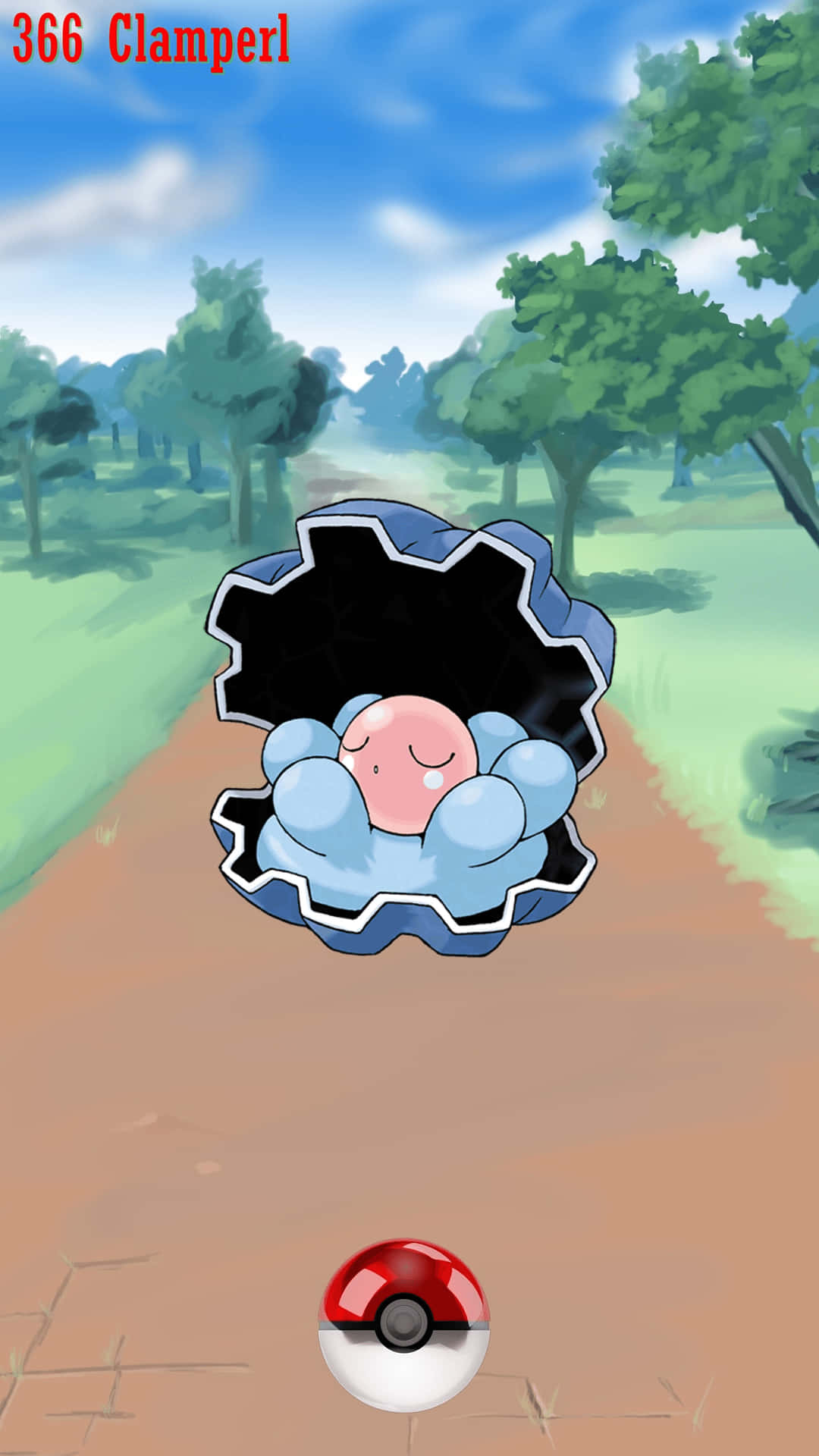Clamperl On Dirt Path Background
