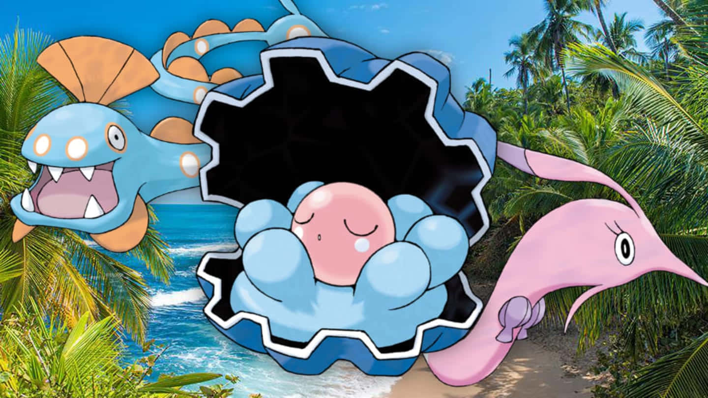 Clamperl With Beach View Background