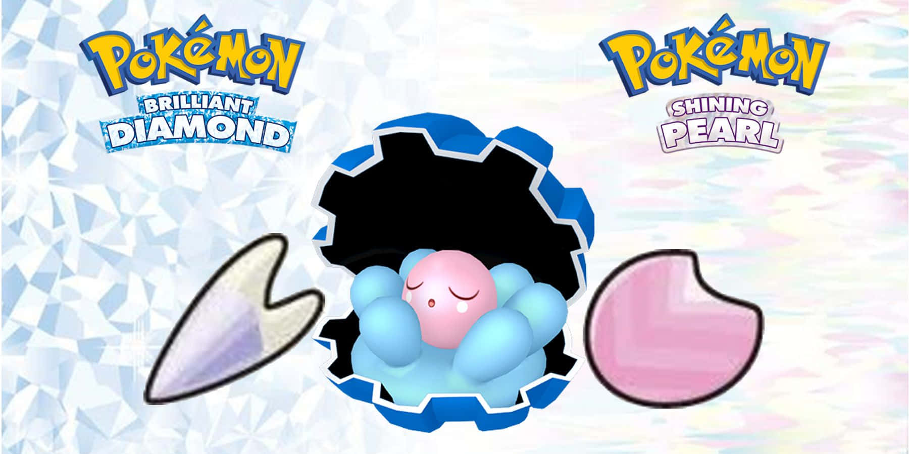 Clamperl With Tooth And Scale Background