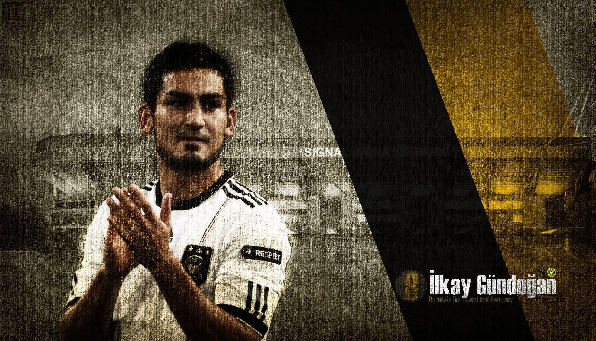 Clapping Ilkay Gundogan Textured Image Background