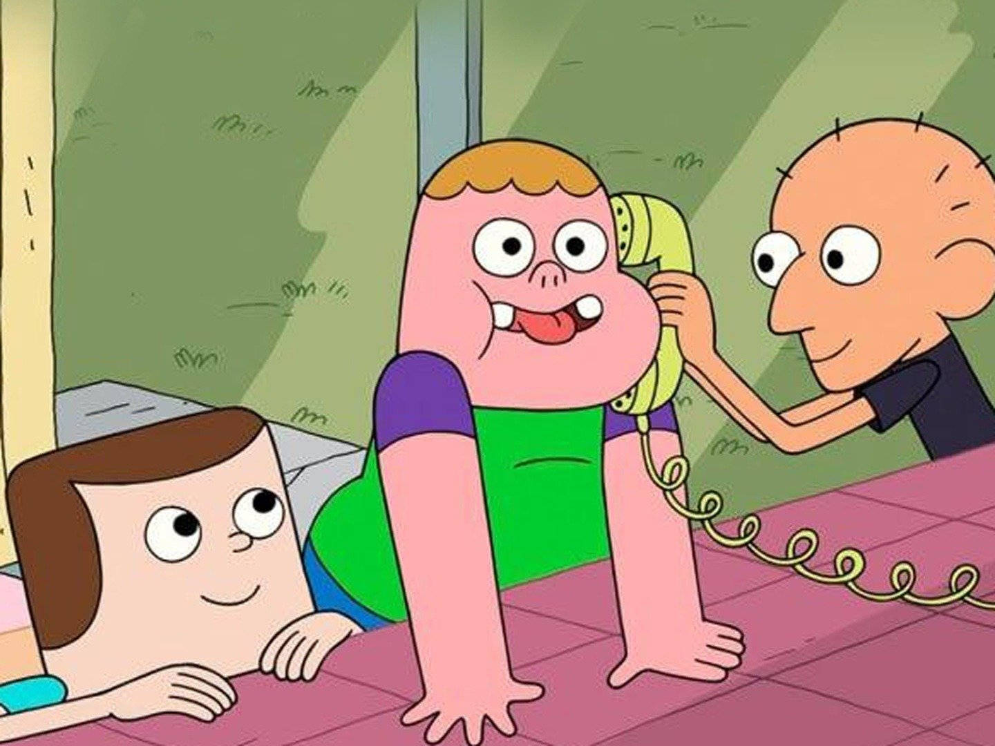 Clarence And Friends On The Telephone Background