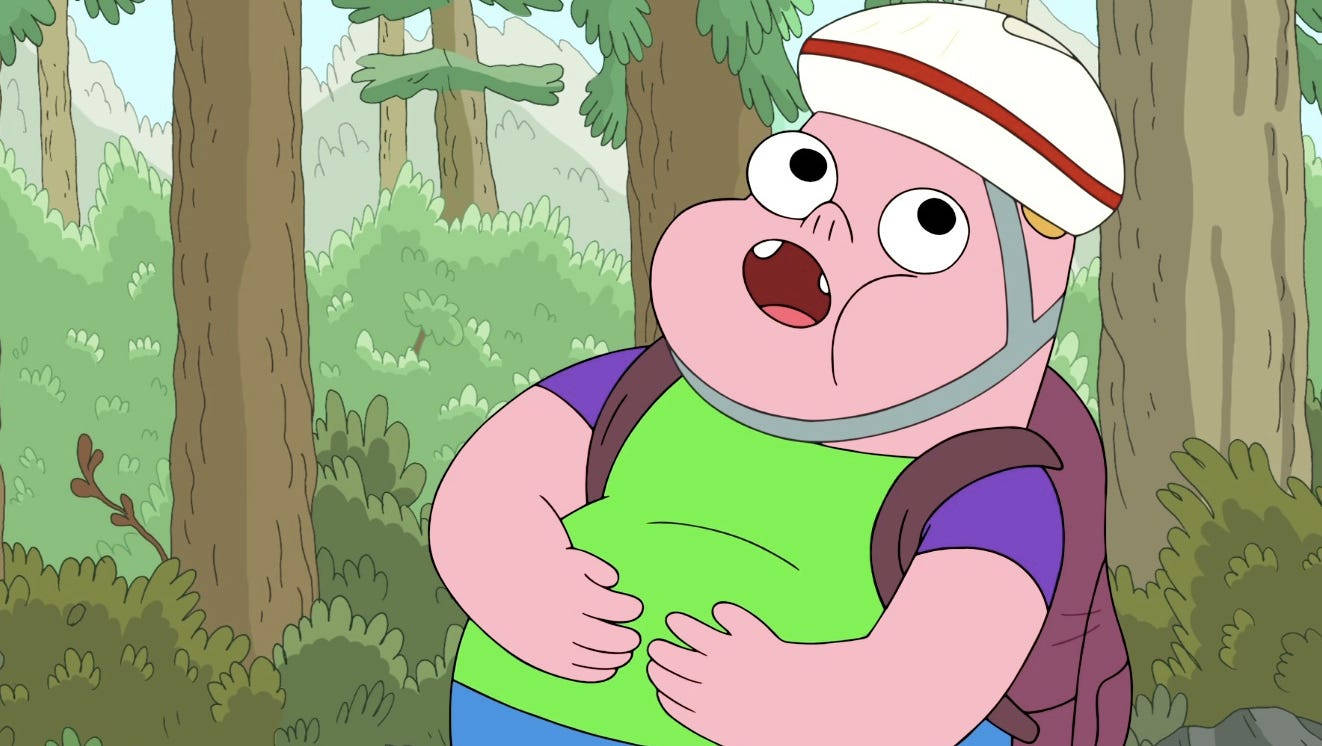 Clarence Wearing A Simple Helmet Background