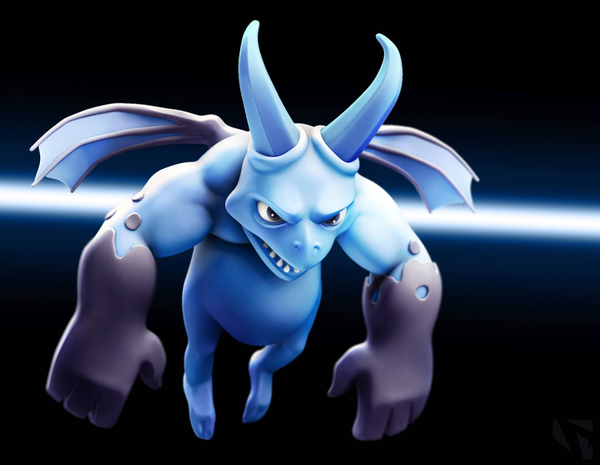 Clash Of Clans Angry Blue Minion Background