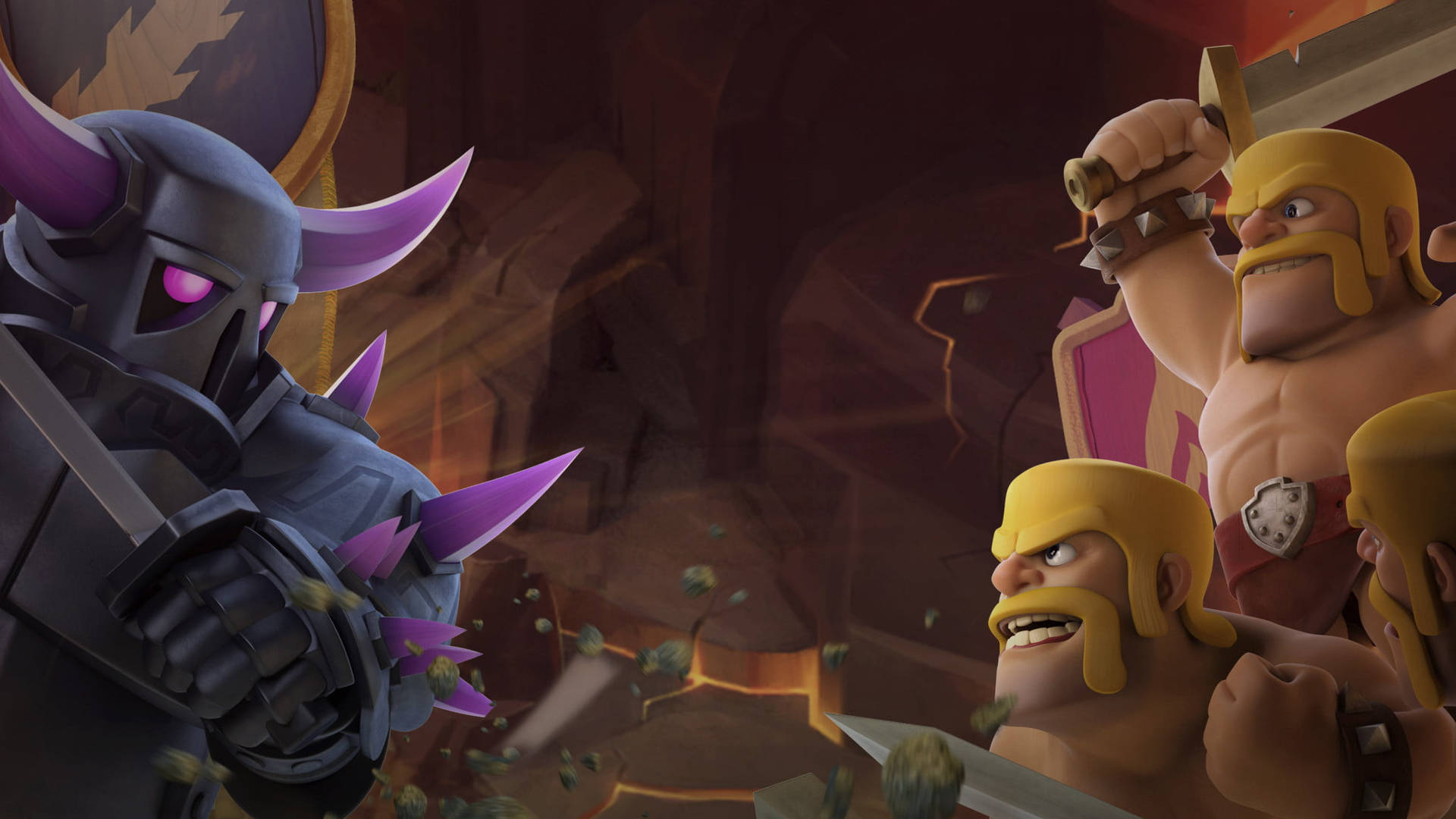 Clash Of Clans Pekka Vs Barbarians Background