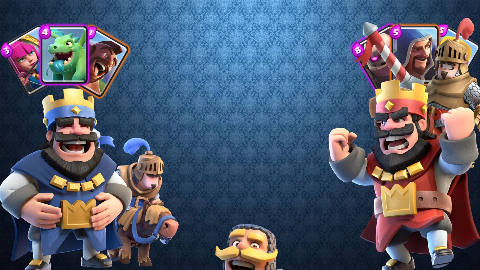 Clash Royale Blue Red King Background