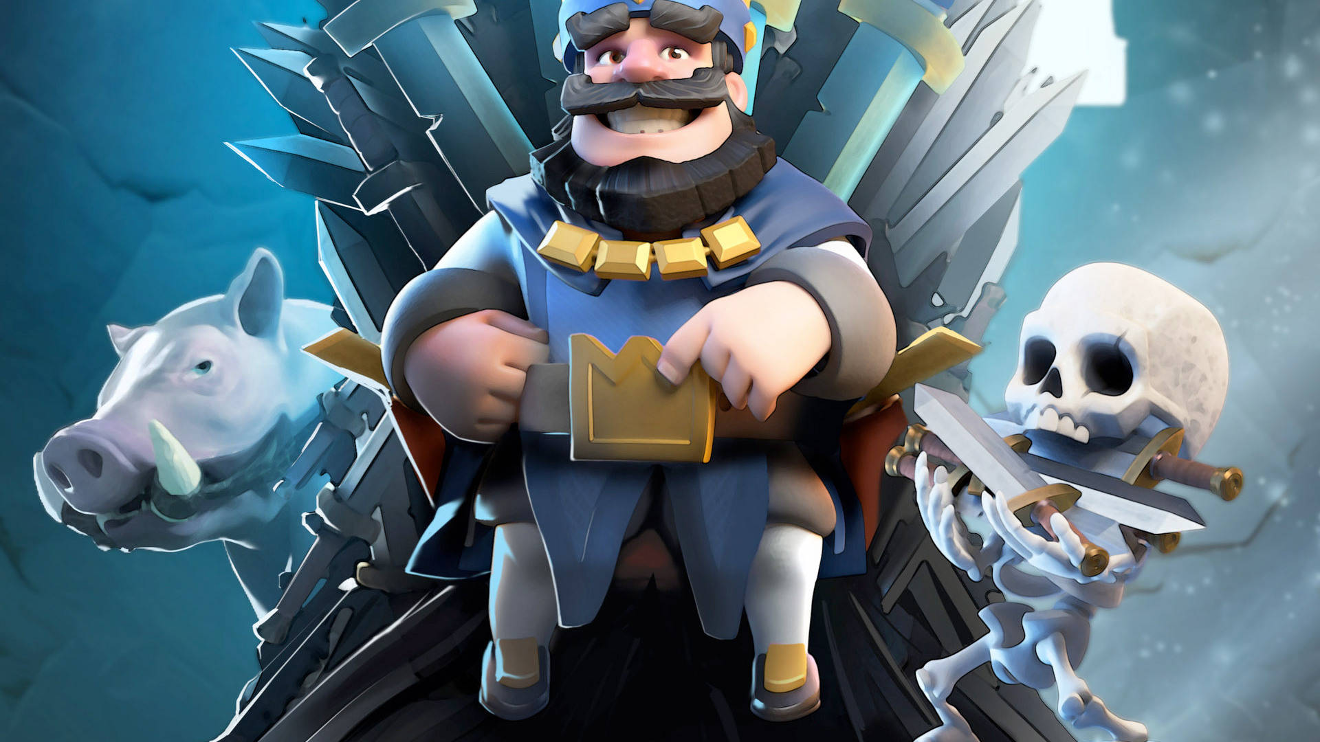 Clash Royale King On The Throne Background