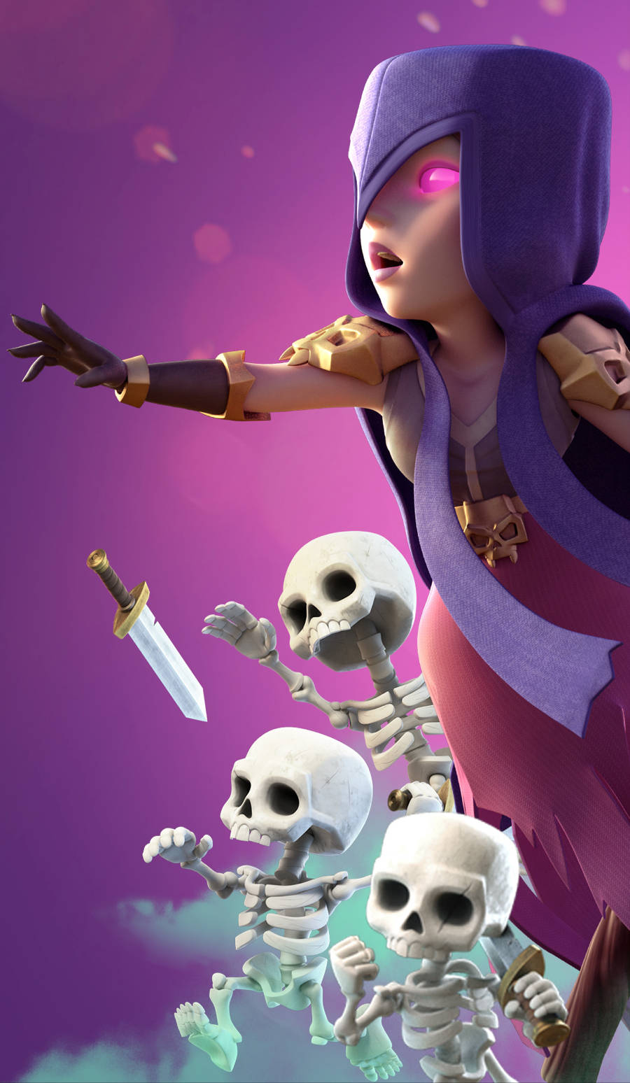Clash Royale Night With Purple Background