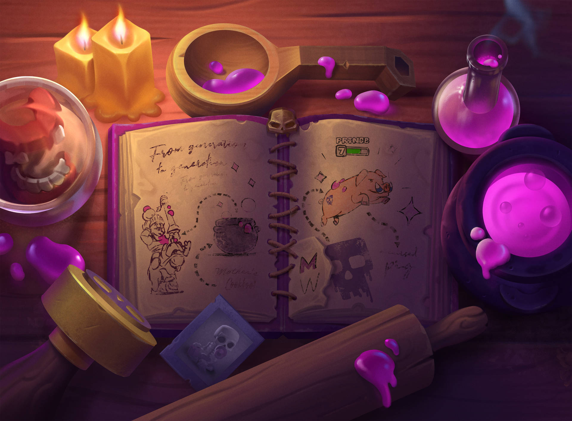 Clash Royale Purple Potion Background