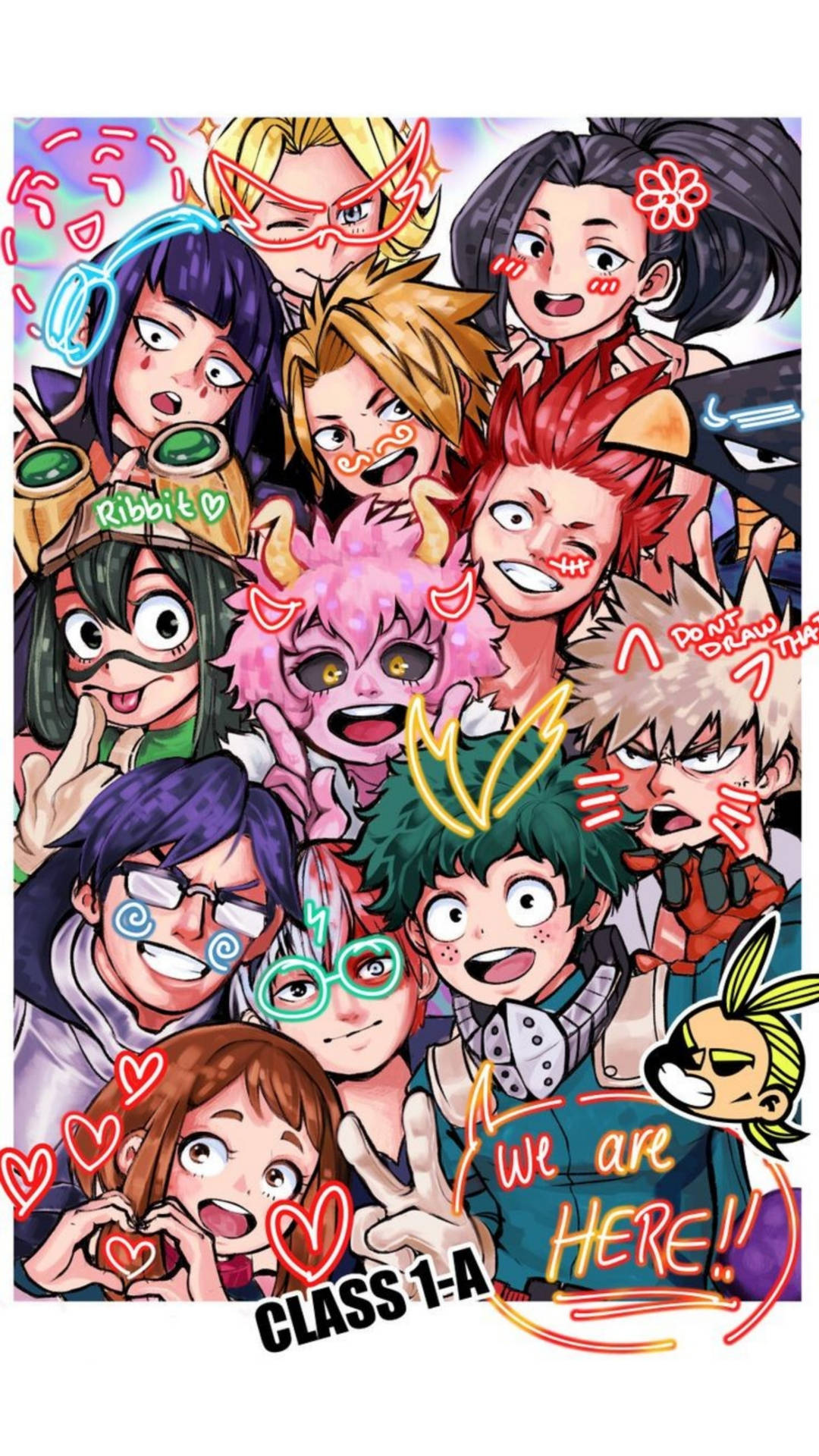 Class 1-a Group Photo My Hero Academia Iphone Background