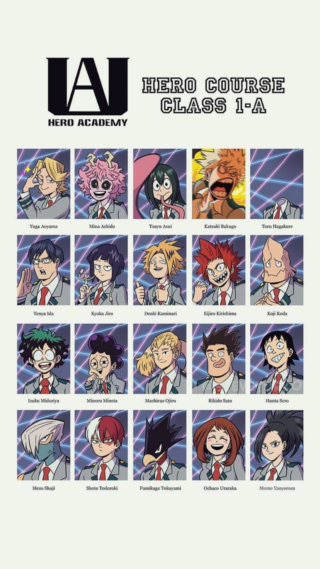 Class 1-a Yearbook My Hero Academia Iphone Background