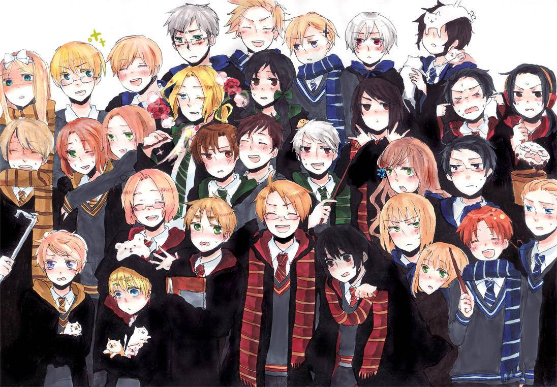 Class Photo Harry Potter Anime