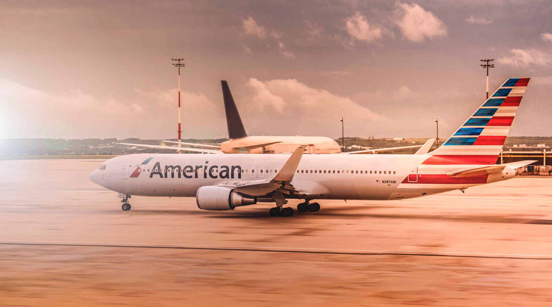 Classic American Airlines Airbus Background