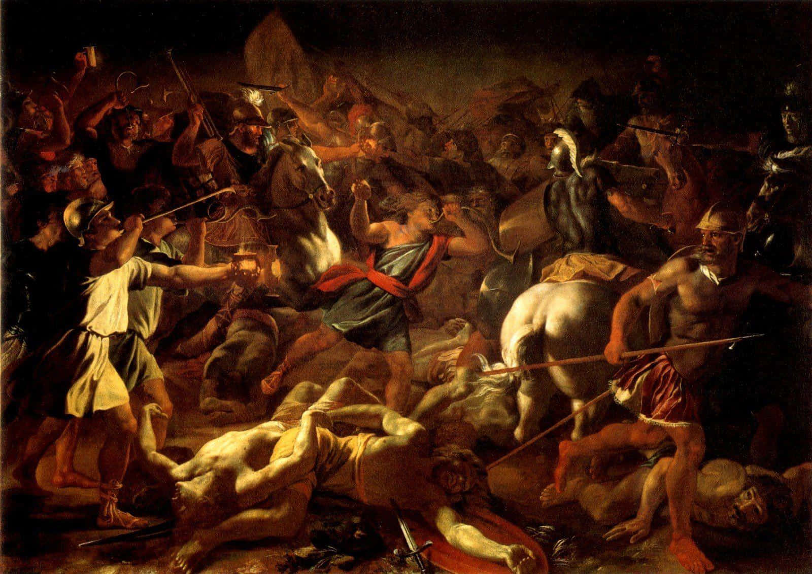 Classic Art Battle Of Gideon Against The Midiantes