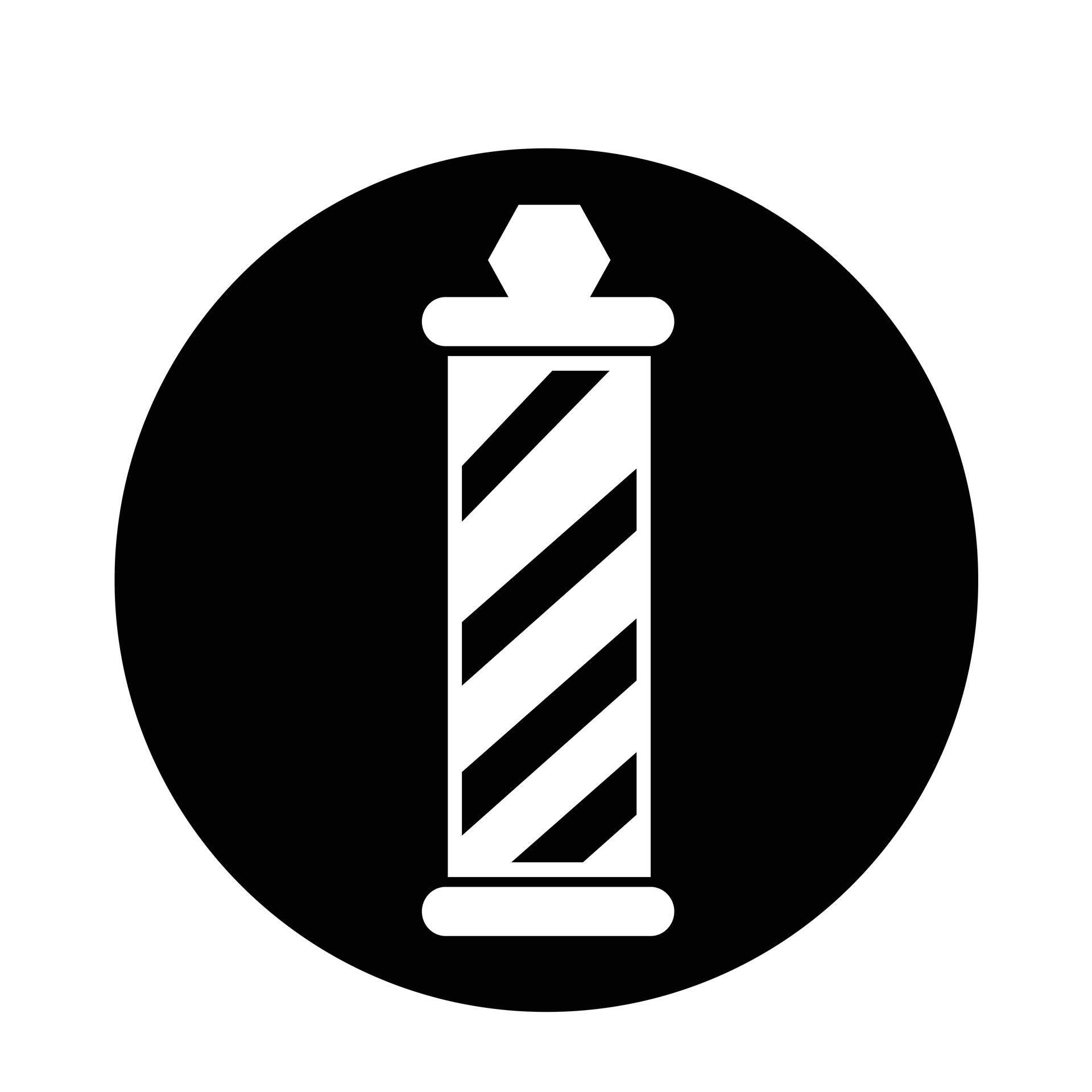 Classic Barber Pole Symbol.