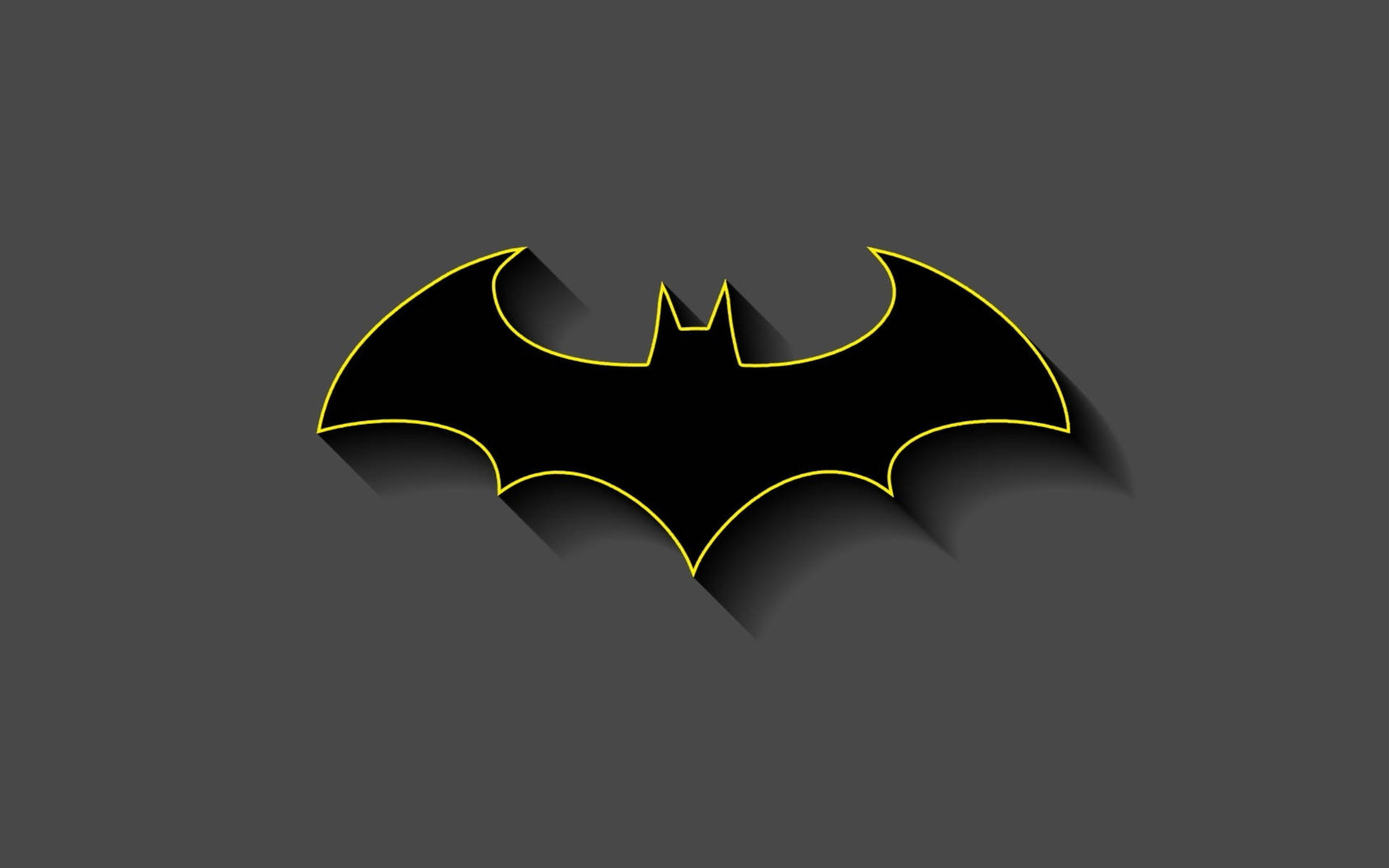 Classic Batman Logo Yellow Outline