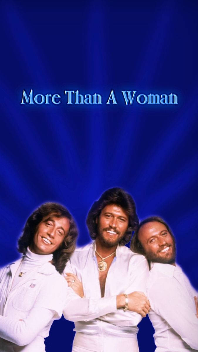 Classic Bee Gees 'more Than A Woman' Music Poster Background