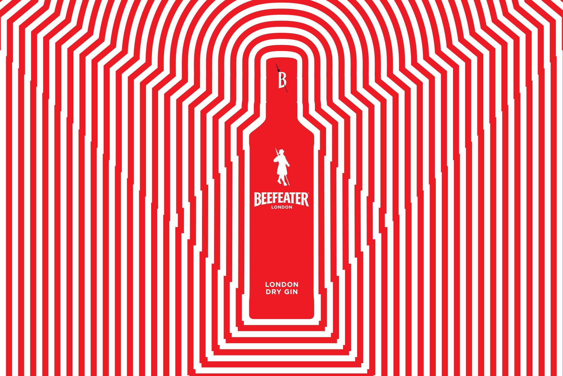 Classic Beefeater Gin In A Red And White Bottle