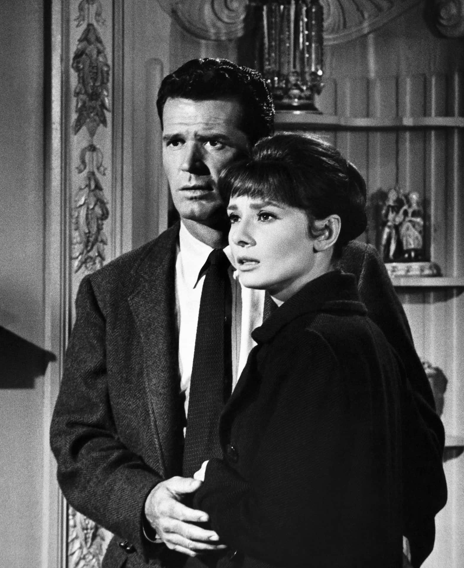 Classic Black And White Movie Scene Background