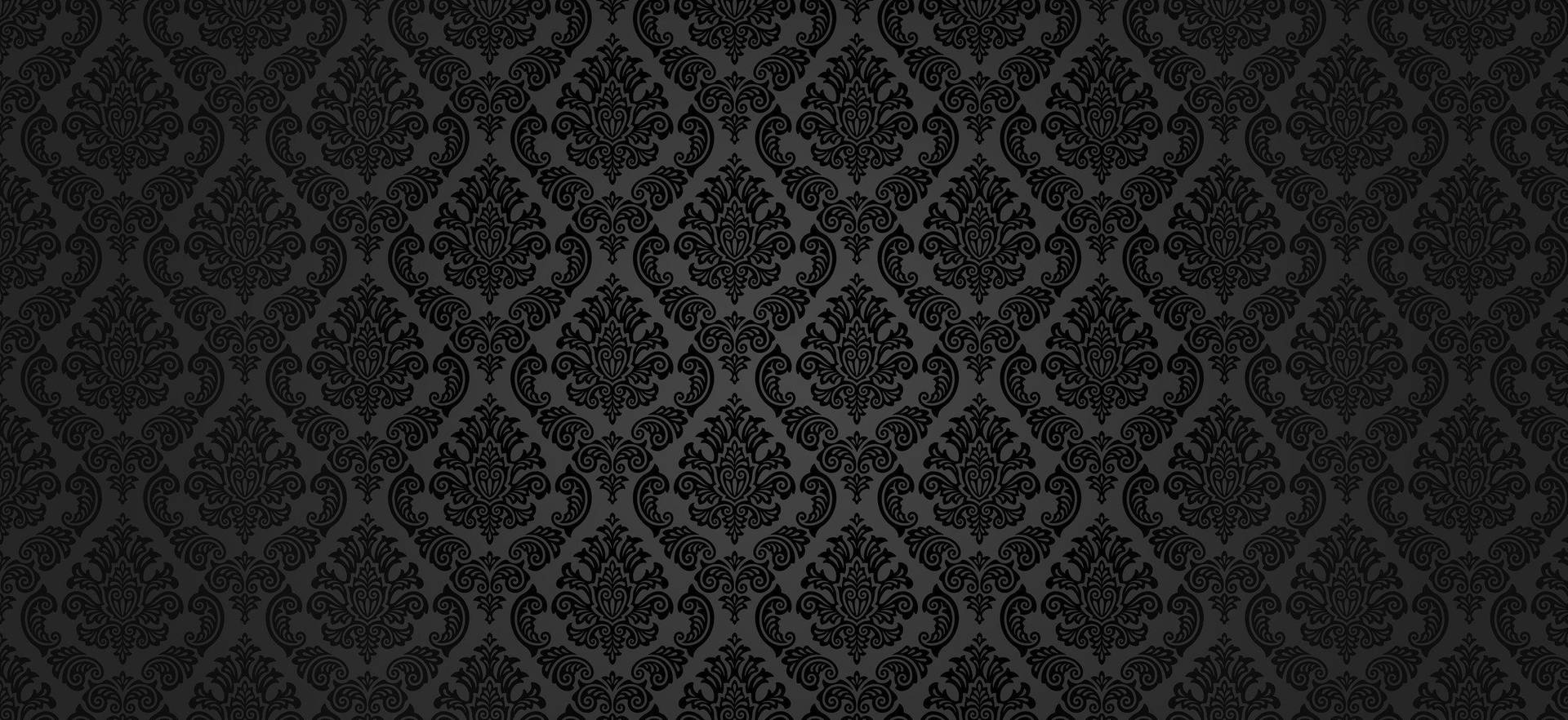Classic Black Baroque Pattern Background
