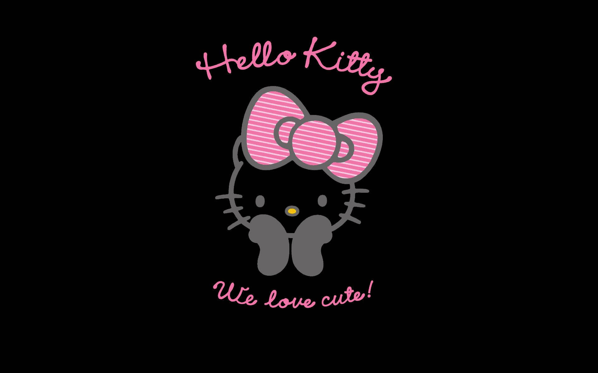 Classic Black Hello Kitty Background