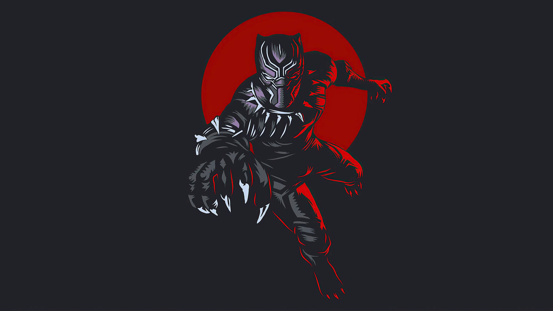 Classic Black Panther Pose Background