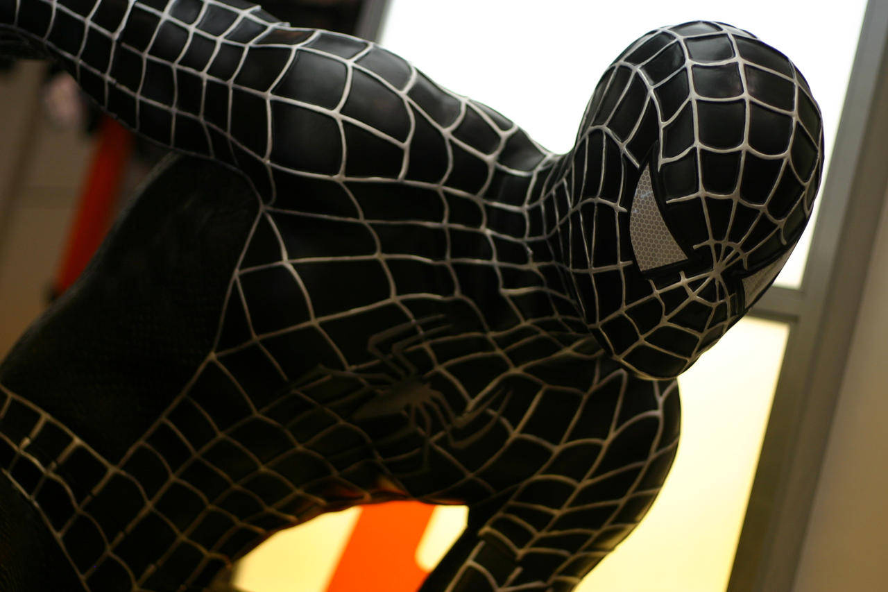 Classic Black Spiderman Suit Background