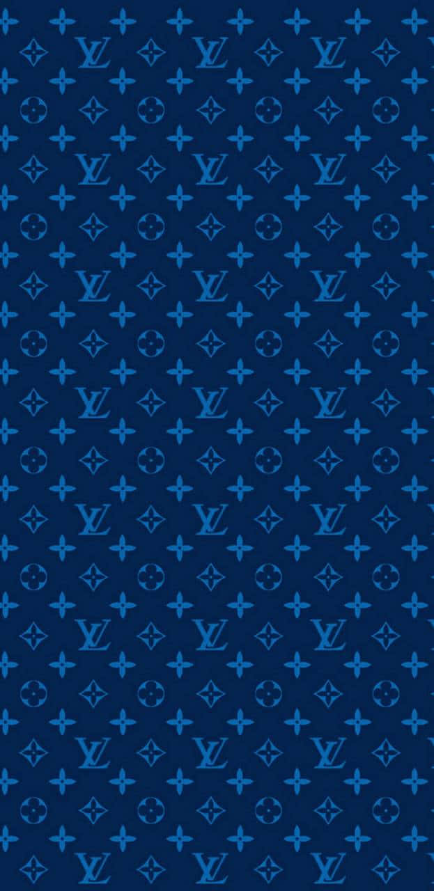 Classic Blue Louis Vuitton Print Background