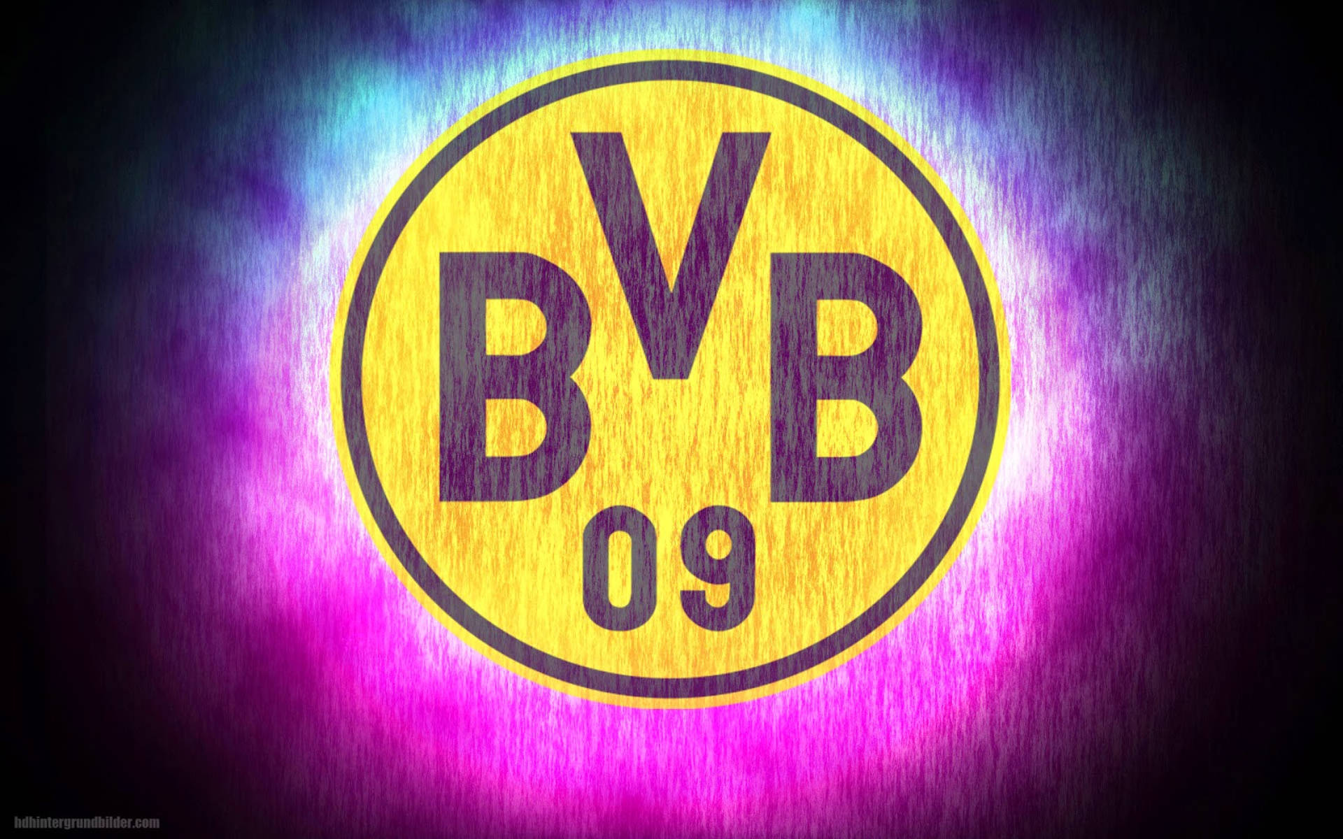Classic Borussia Dortmund Pink Glow Logo Background