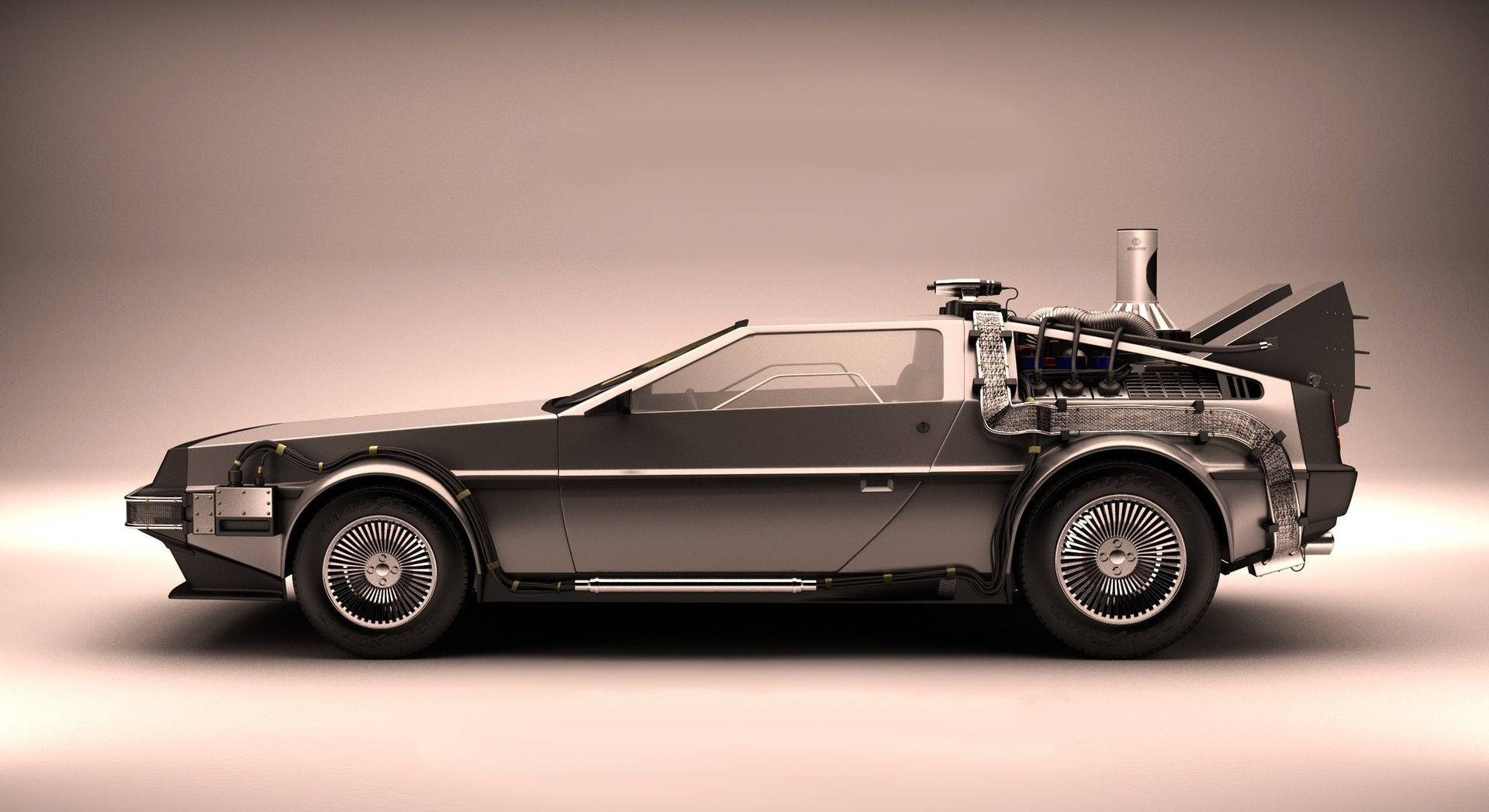 Classic Car Delorean Time Machine Background