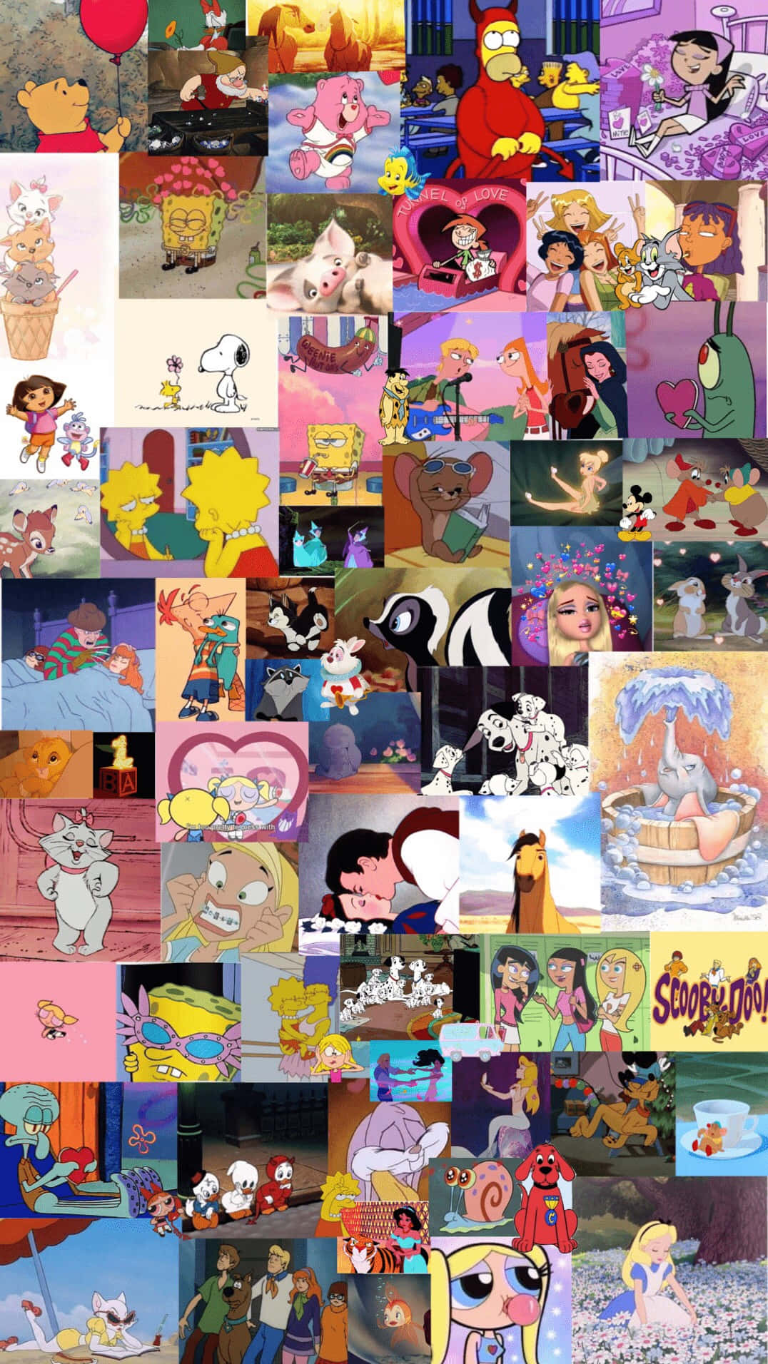 Classic Cartoon Collage Background