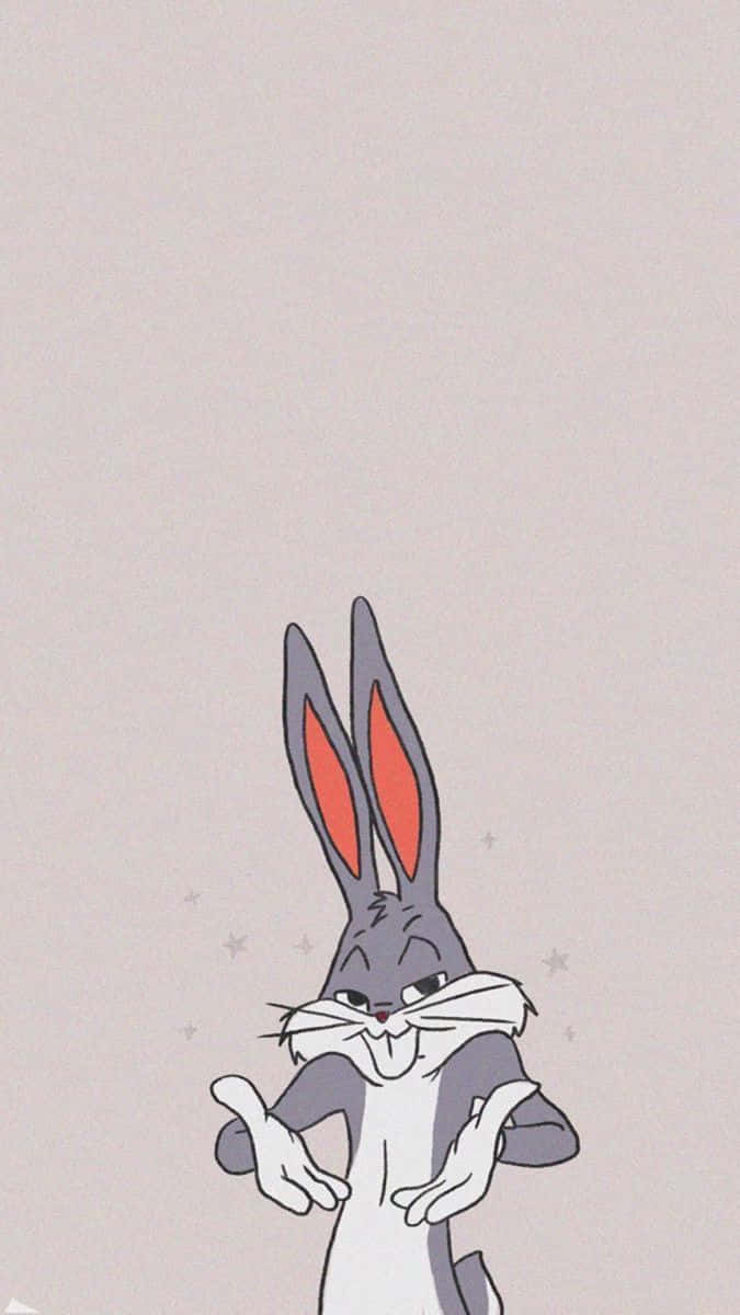 Classic Cartoon Rabbit Smirk Background