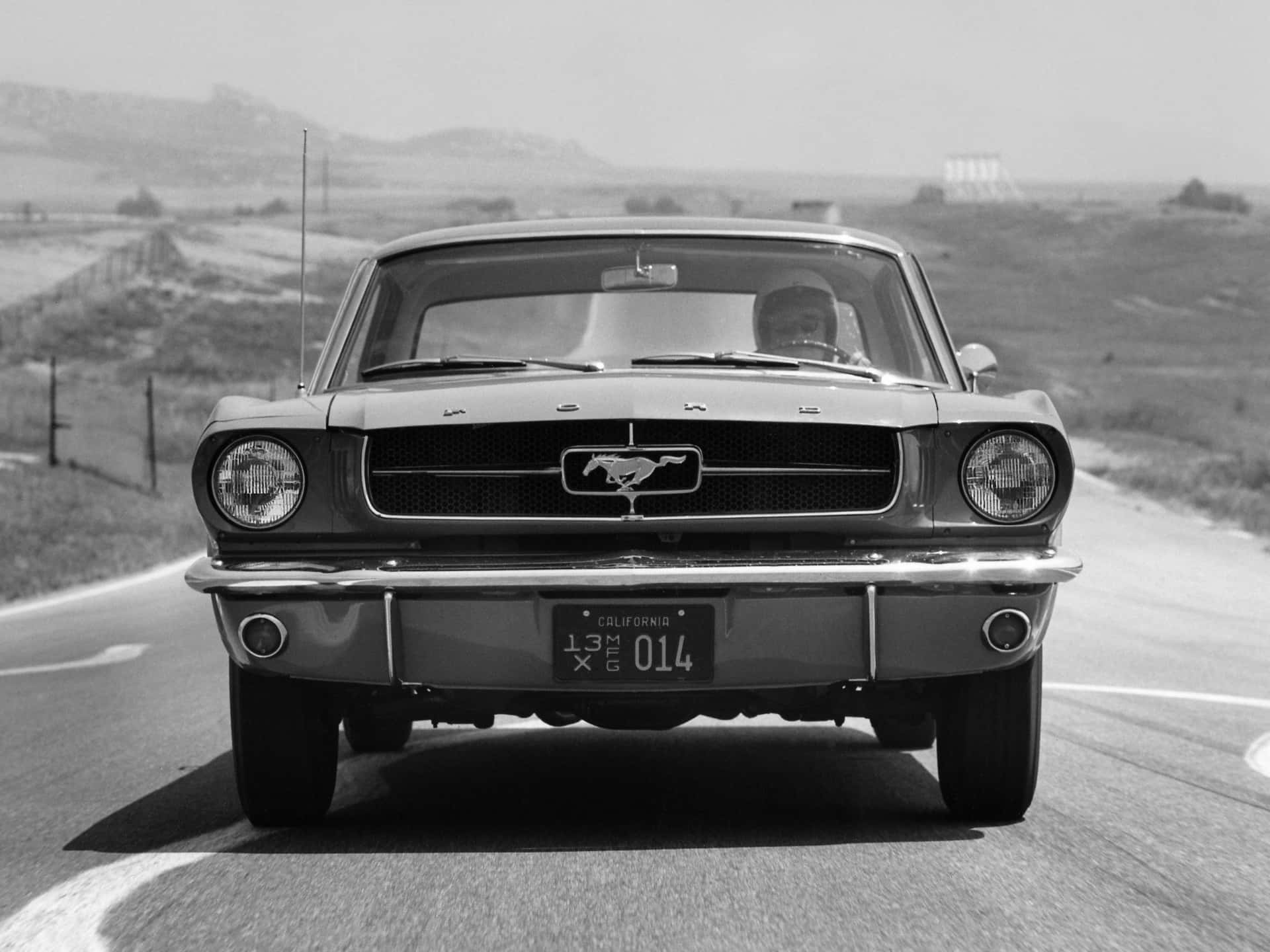 Classic Charm - Vintage Ford Mustang Background