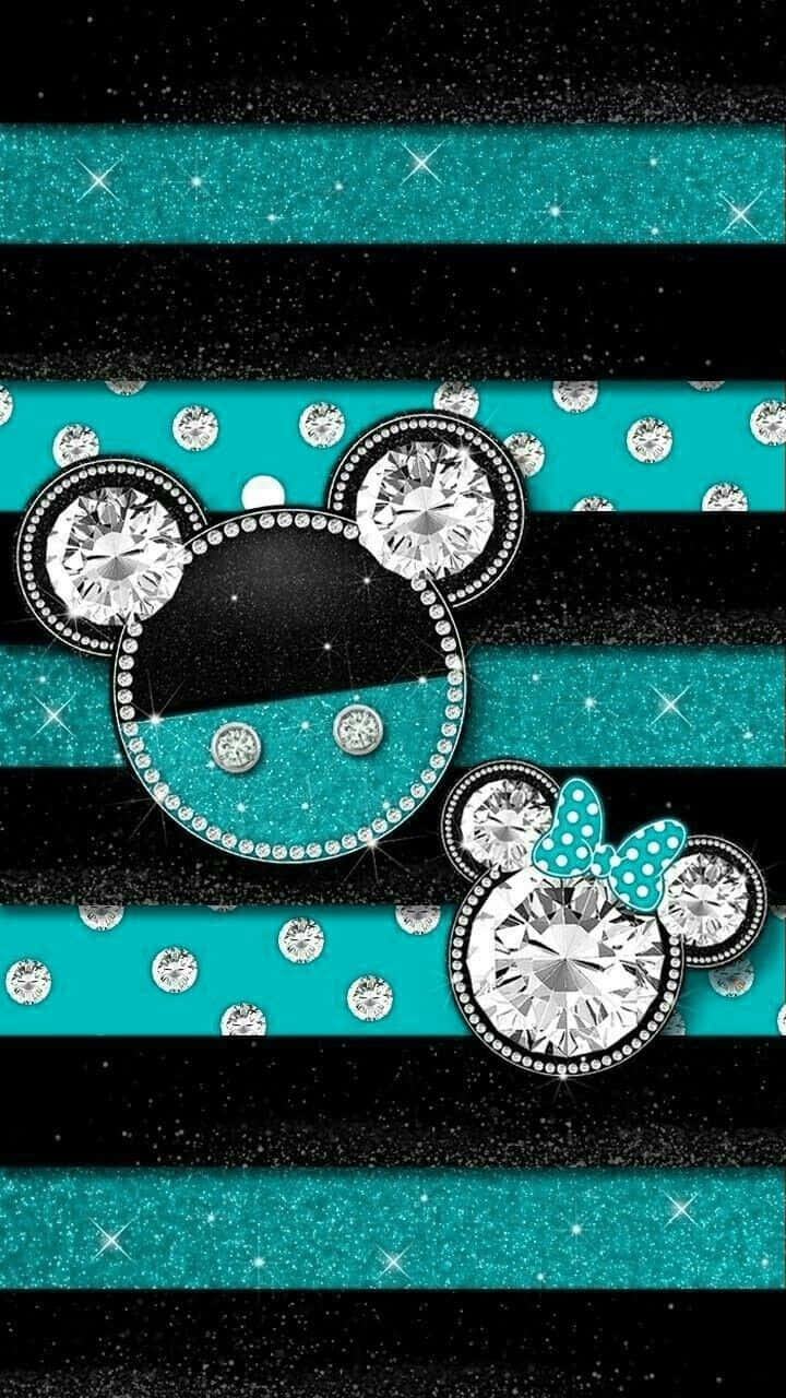 Classic Design - Mickey Mouse Phone In Black Background