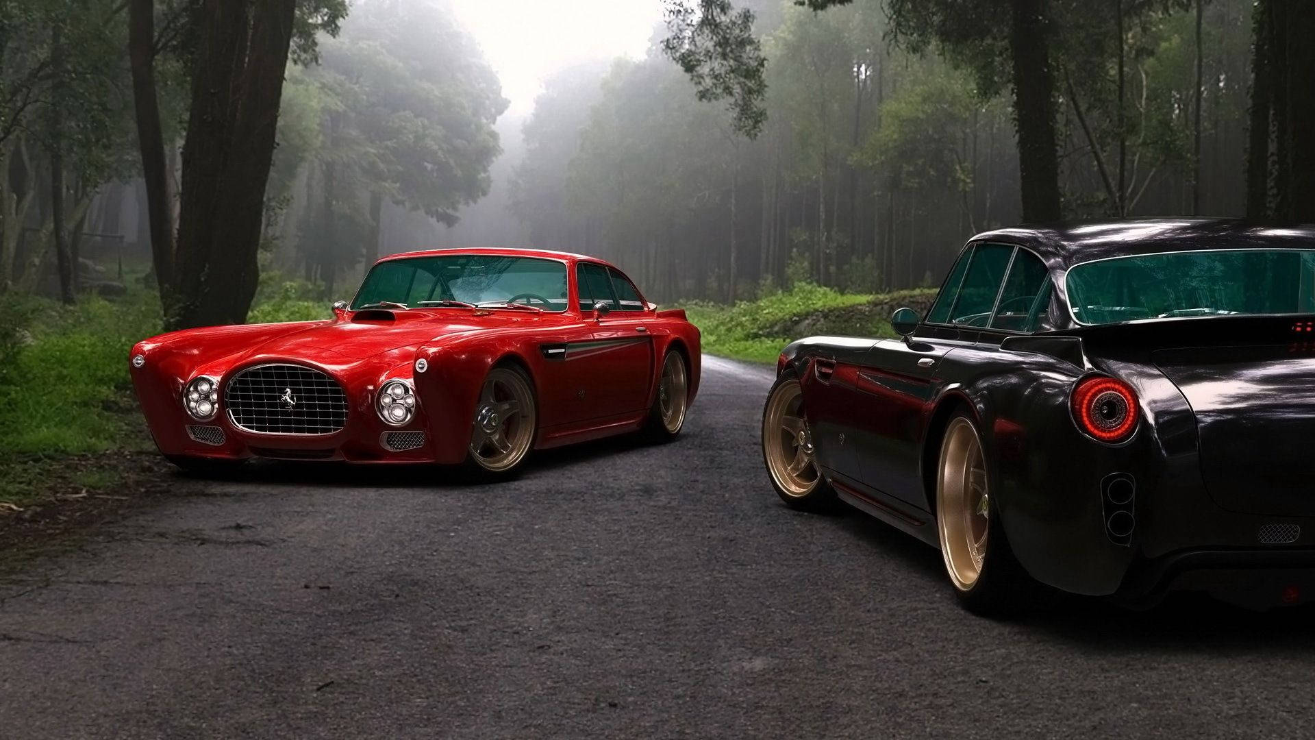 Classic Ferrari Cars Background