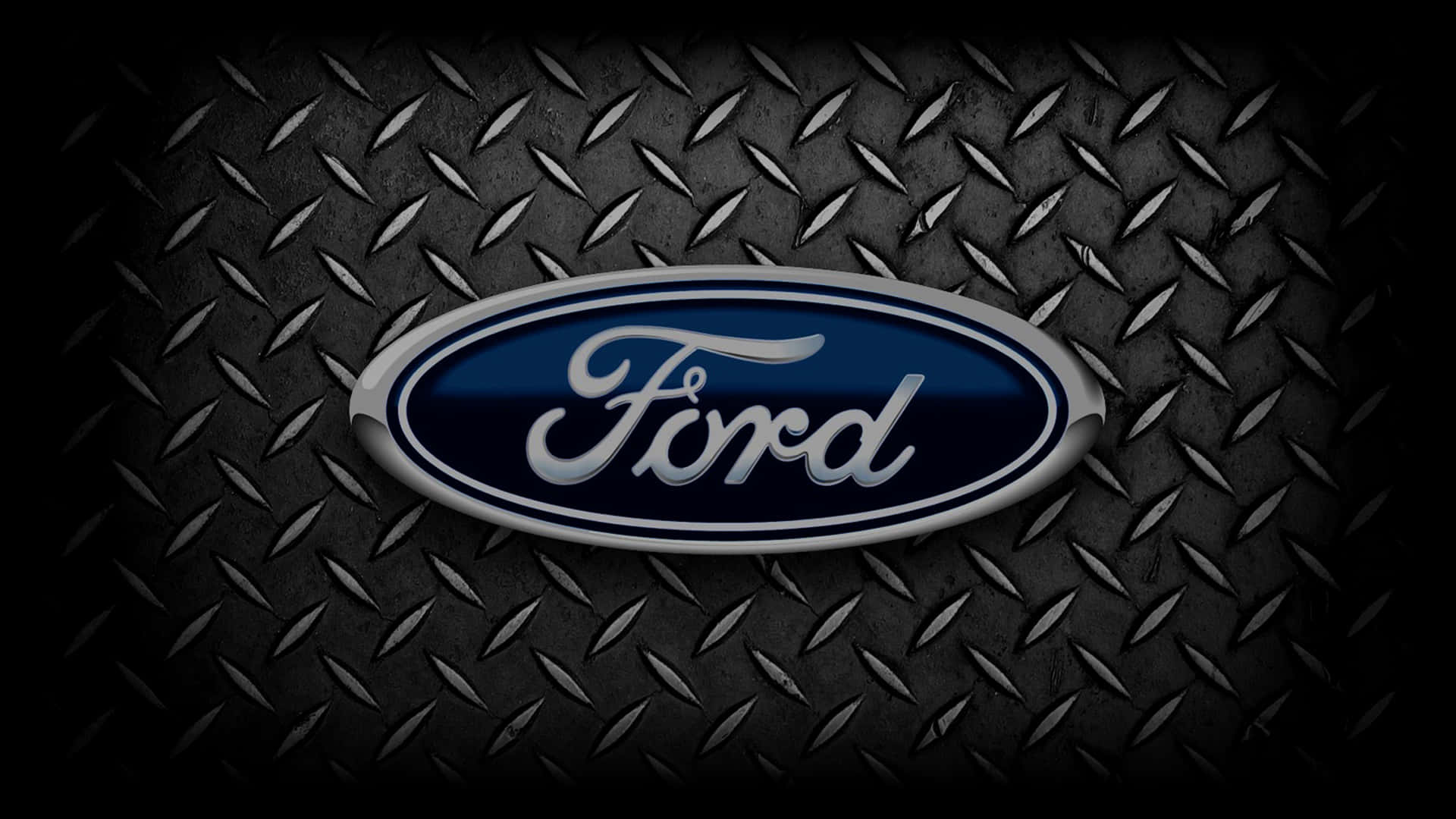 Classic Ford Logo On A Blue Background Background