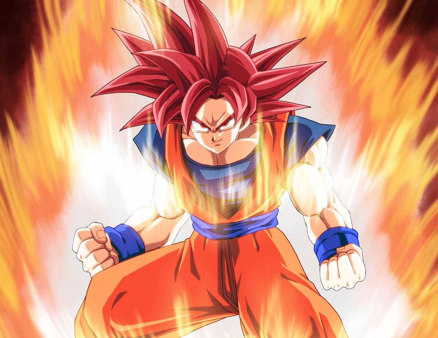 Classic Goku Kaioken Energy Background