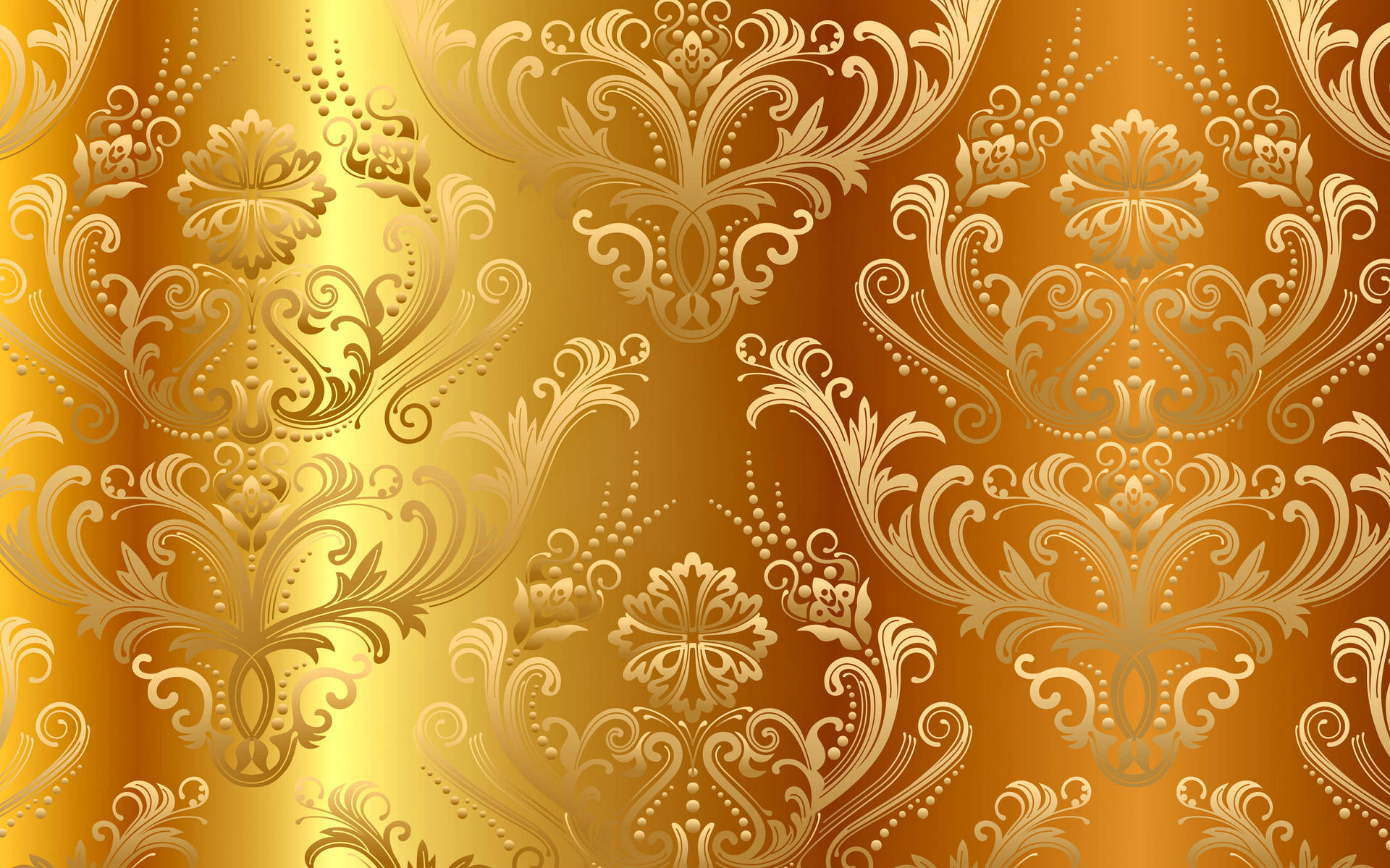 Classic Golden Floral Patterns Background