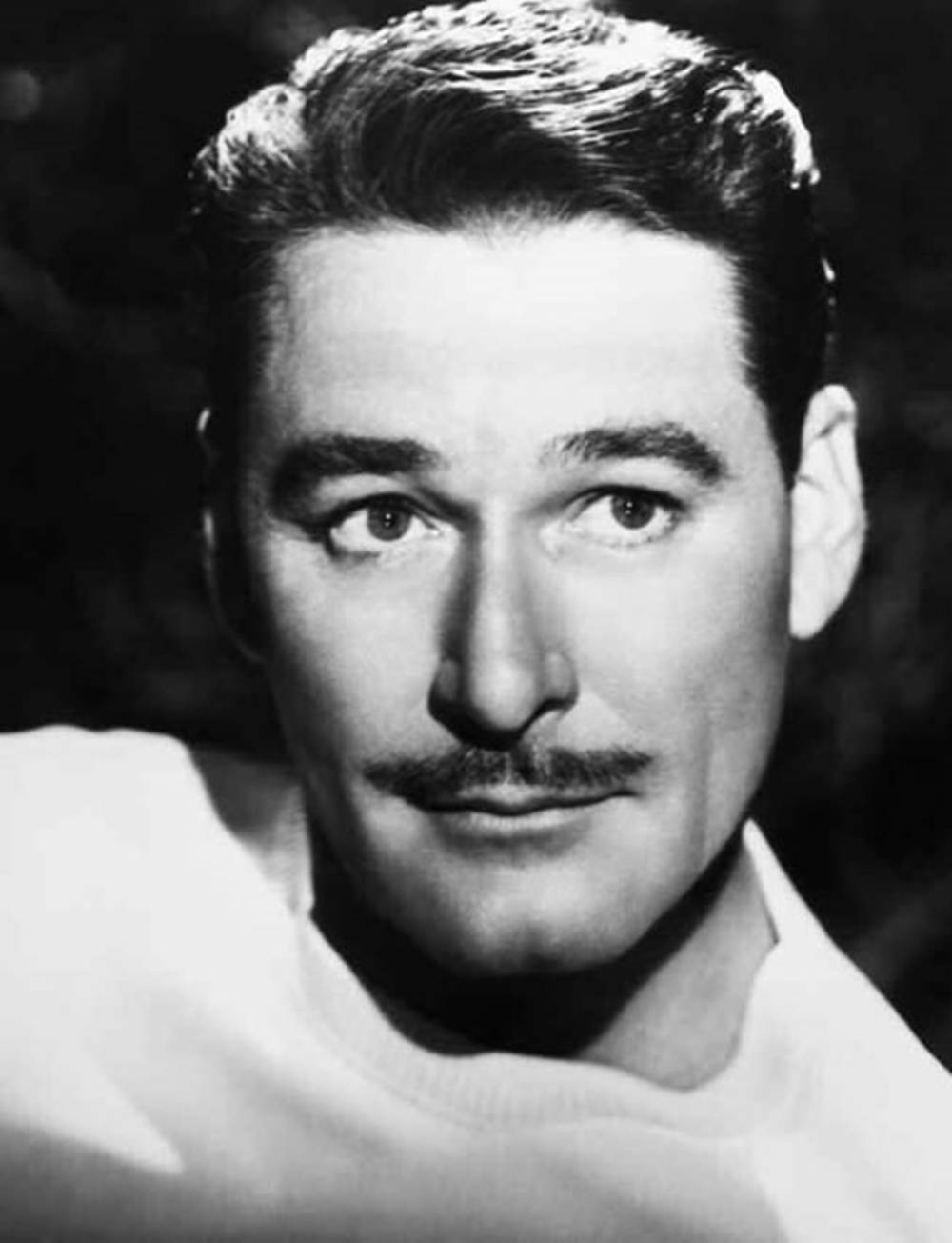 Classic Hollywood Icon, Errol Flynn In Black And White Background