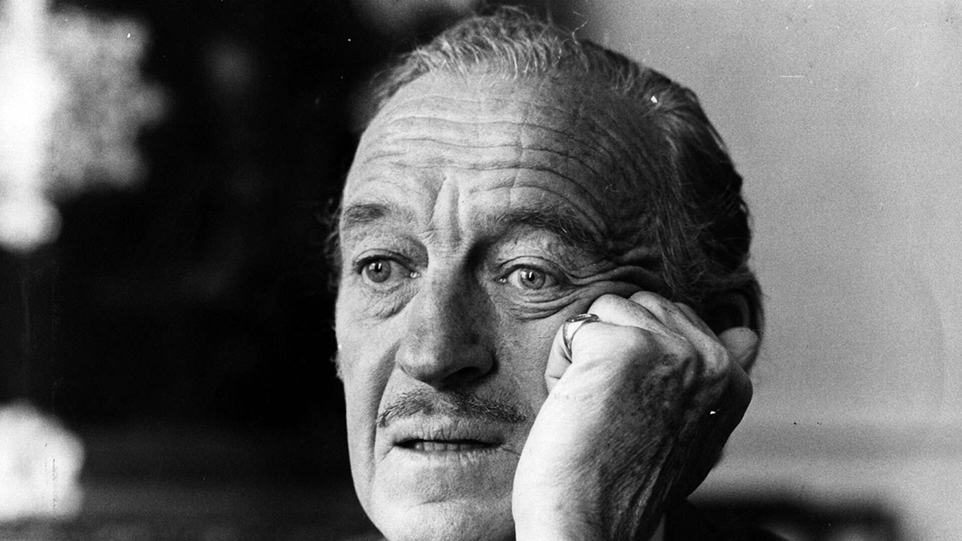 Classic Hollywood Star David Niven Contemplating Background