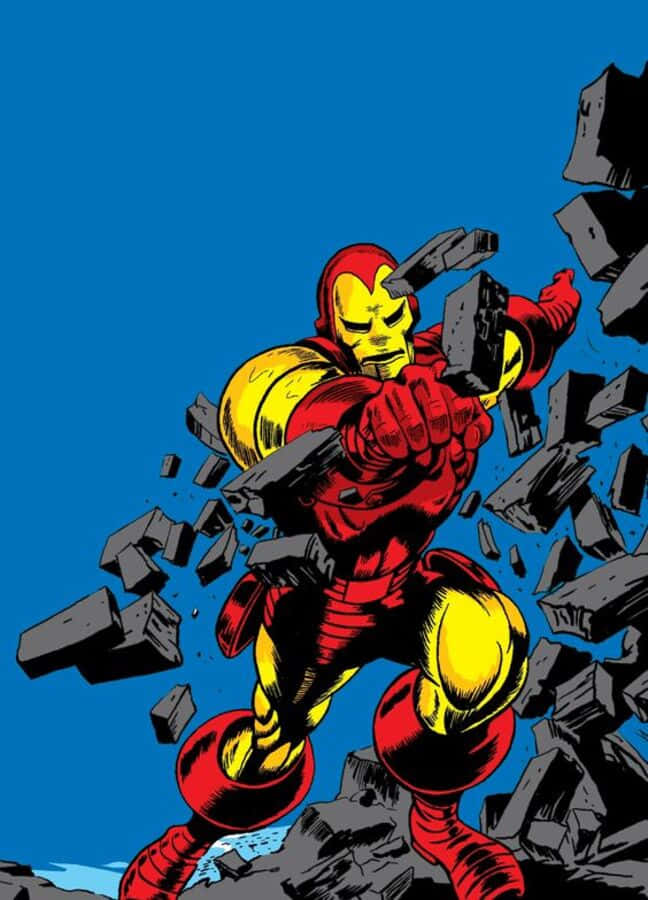 Classic Iron Man: A Befitting Representation Of Strength And Intelligence Background