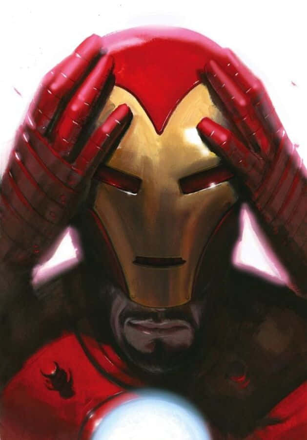 Classic Iron Man Close Up Shot Background