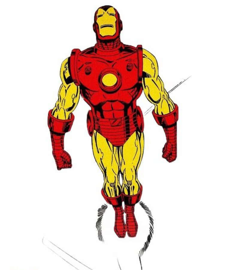Classic Iron Man Determined To Save The World Background