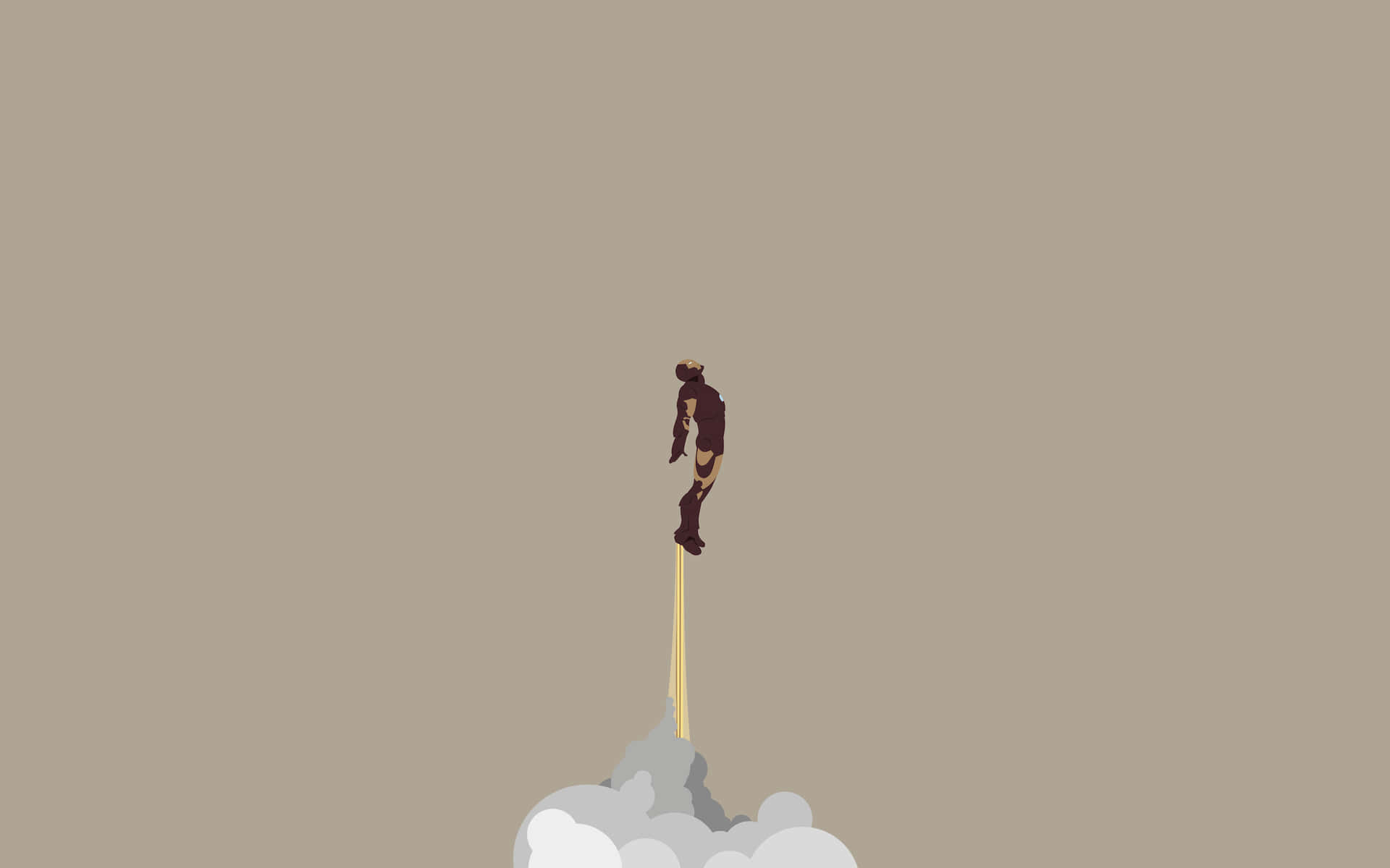 Classic Iron Man Minimalist Aesthetic Background
