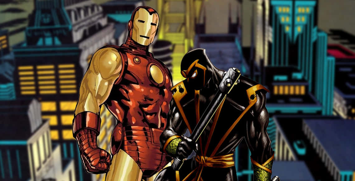 Classic Iron Man Ready To Take On The Battle Background