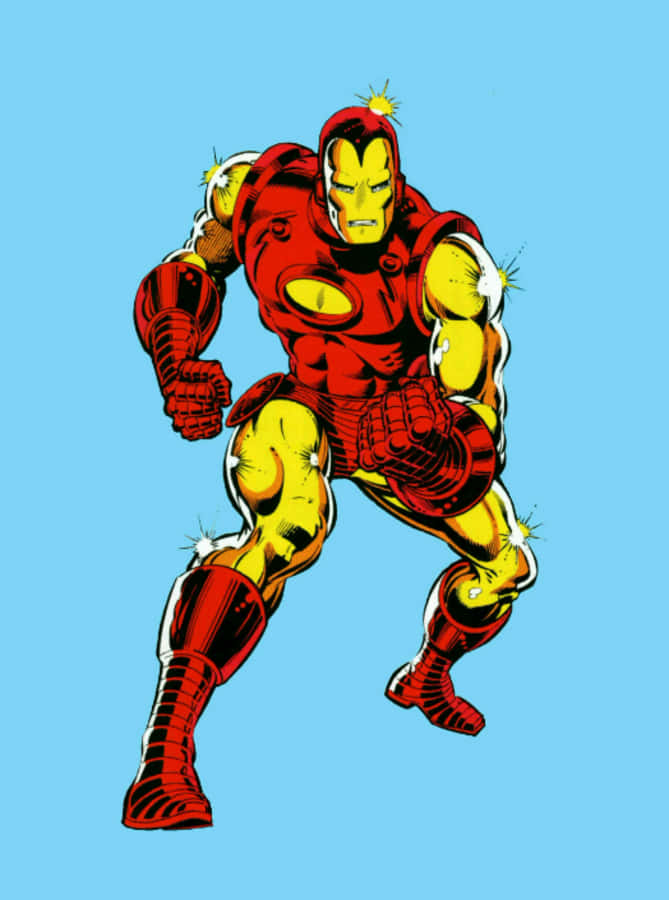 Classic Iron Man With A Golden Armor
