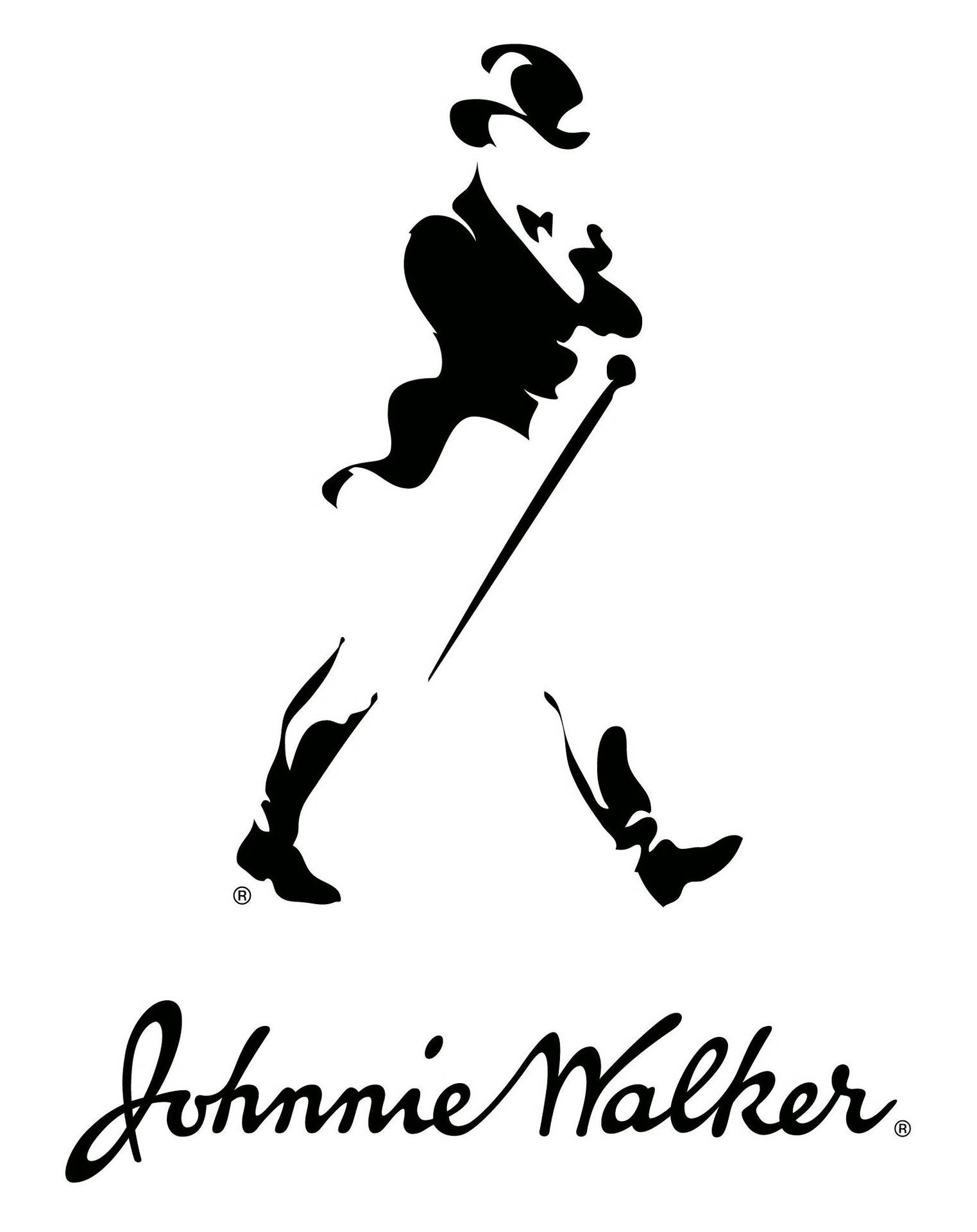 Classic Johnnie Walker Logo On A Black Background