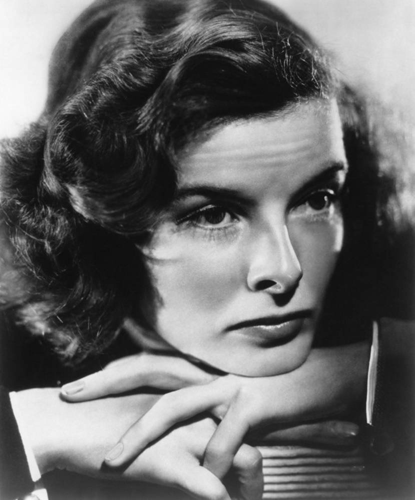 Classic Katharine Hepburn In A Signature Pose Background