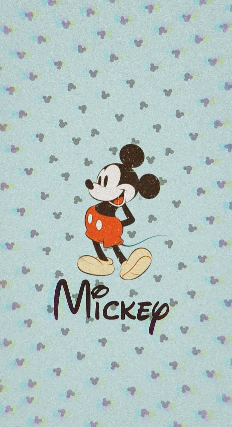 Classic Mickey Mouse Pastel Background Background