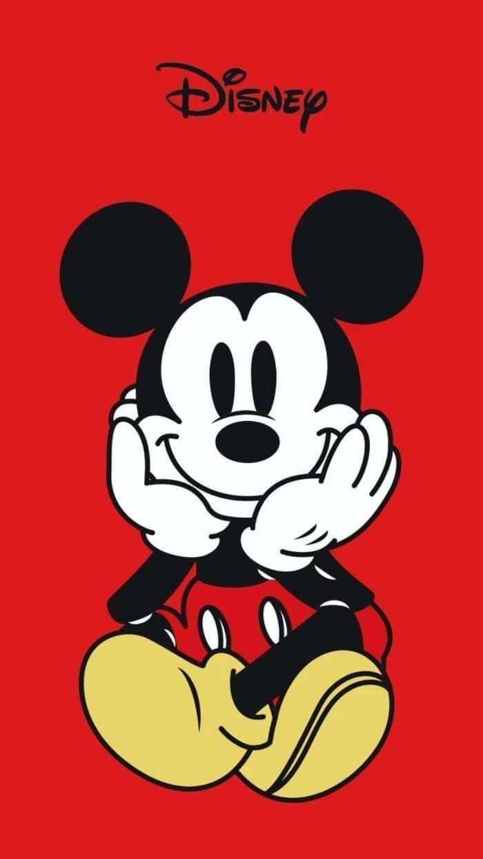 Classic_ Mickey_ Mouse_ Red_ Background Background